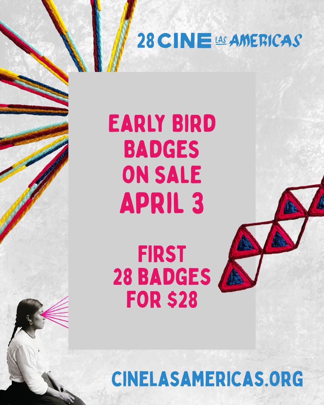Early Bird Badges on Sale April 3